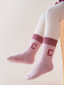 5 Pairs Kids' Thick Thermal Lined Mid-Calf Socks, Warm For Cold Weather, Suitable For Indoor, Outdoor, Sports Wear In Autumn/Winter