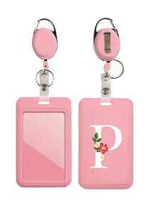 Pink Id Card Holder With Pink Retractable Scroll Clip, Anti Theft Card Sleeve,Pink Thumb Slot Hard Plastic Card Protector, Expandable Id Card Holder, Medical Insurance Protector, Waterproof Medical/Card/Social Security Card Protector, Bus Card Holder, Meal Card Storage,Provides Great Convenience For Your Daily Life And Office. It Is Ideal For Workers,