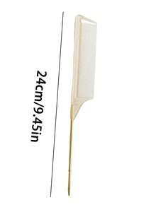 Pointed Tail Aluminum Comb Hair Salon Highlighting Sectional Parting Comb Fine-Toothed Anti-Static High-Temperature Resistant Styling Brush For Hairstylists,Rat Tail Comb With Ergonomic Handle & Technology - Detangling Hair Comb For Wet/Dry Hair, Sensitive Scalp, Braids, Dreadlocks, Extensions,Hair Brush,Slick Back Brush,Styling Brush,Curly Hair Brush,Edge Brush,Hair Comb,Brush Hair,Hair Brush Set,Comb Hair,Comb For Curls,Detangling Brush,Hair Brush For Women,Hair,Travel,Hair Products,Hair Tools,Hair Stuff,Barber,Barber Accessories,Barbershop,Hairdressing Equipment