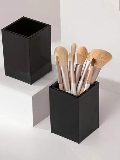Set Acrylic Pencil Holder Desktop Storage Box DIY Makeup Brush Multi-Colour Storage Tubes, Multiple Colours Available. Plastic Makeup Brush Holder, Portable Cosmetics Storage Case, Lightweight Countertop Organiser. Suitable For Bathroom, Bedroom, Living Room, Travel, Gift Bags. Perfect For Mum, Dad, Gentlemen, Friends, Teachers, Birthdays, Weddings, Desks, Shelf Accessories, Fun Gift Boxes. No Power Supply Required.