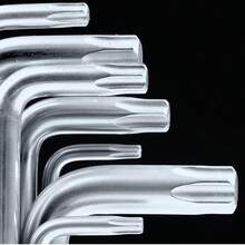 9-Piece Hexagon Wrench Key Set Silver/Black