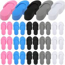 12/24 Pairs Pedicure Slippers For Guests Foam Disposable Flip Flops Pedicure Shoes Sandals Bulk For Women Spa Party Supplies - Multicolor - View 1
