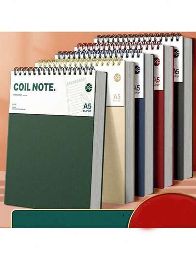 1pc Retro Flip Notebook, High-Quality A5 Thick Lined Notebook For Students