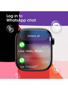 Microwear New Unisex Smart Watch, Compatible With Android And IOS, 1.85" HD Touchscreen, Call & Message Function, 24-Hour Heart Rate & Sleep Monitoring, Fitness Tracking Smart Watch - Silver - View 3