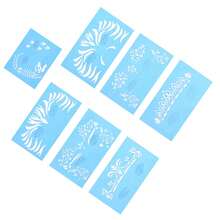 7pcs/Set Reusable Face Paint Stencil Body Painting Template Facial Makeup Tattoo Design Tools