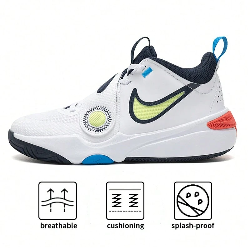 Nike TEAM HUSTLE D 11 (GS) Basketball Shoes, Cushioned Lightweight Youth Physical Fitness Sports Running DV8996-105