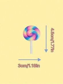 20pcs Mixed Resin Lollipop, Flower, Bow Cute Pendant Decoration Set, Summer Phone Case DIY Toy (Slight Imperfections Are Normal) - Màu sắc - Xem 6