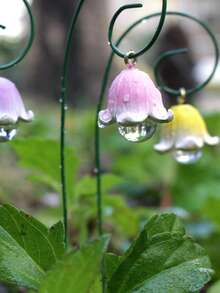 1/2/3 套铃兰地桩、花园装饰插枝、铃兰盆栽绿植花卉插枝、户外杂项花园地面插枝。送给爱人、父母和朋友的完美圣诞礼物 - 彩色 - 查看 2