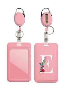 Pink Id Card Holder With Pink Retractable Scroll Clip, Anti Theft Card Sleeve,Pink Thumb Slot Hard Plastic Card Protector, Expandable Id Card Holder, Medical Insurance Protector, Waterproof Medical/Card/Social Security Card Protector, Bus Card Holder, Meal Card Storage,Provides Great Convenience For Your Daily Life And Office. It Is Ideal For Workers,