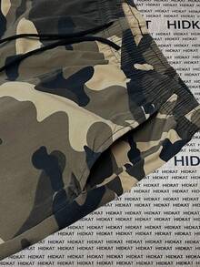 Hidkat Women's Lightweight Thin Camouflage Cargo Pants, With Large Pockets, Elastic Waistband With Drawstring, Breathable Sports Trousers, Suitable For Daily Outdoor Activities In Spring And Autumn