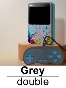 1pc Handheld Game Console Mini Nostalgic Old-Fashioned Rechargeable Cube With 500 Built-In Classic Games Adult Teenager Dormitory Leisure Decompression Toys 3-Inch Color Screen Support Connection To TV Double-Player Retro Colorful Color Matching Birthday Holiday Gift For Men Husband And Boyfriend