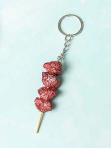 Cute Kebab Charm Keychain Car Accessories Bag Charm Backpack For School Goth Y2k Halloween Accessories Teachers Day Christmas Gift Ideas Bag Accessories Lanyards With Id Holder Car Accessories Bag Charms - 酒紅色 - 查看 3