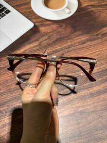 1pc Cat Eye Oval Frame Fashion EyeGlasses Accessories For A Vintage Look Clear Glasses Accessories Blue Light Glasses Accessories For Women