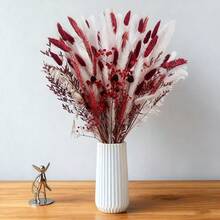 17inch 1bunch Boho Pastel Dried Flowers Bouquet A/B Styles Artificial Flowers Pampas Grass Decor Wedding Decorations Flower Bouquet Home Decor Bedroom Decor Christmas Decorations DIY Floral Arrangement Party Table Centerpiece Housewarming Gift For Couples Friends