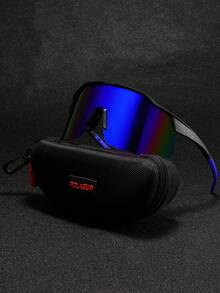 1 件男士扎染 12 层真空电镀镜面防眩光超大超轻多色骑行户外时尚眼镜，带 TR90 硅胶防滑鼻托和橡胶 TPU 软鼻梁 - 彩色 - 查看 6