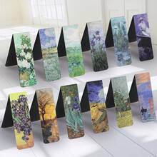 Simpeak 12 Piezas Separadores de Libros Marcadores Magnéticos, Bonitos Marcadores PáMagnéticos, Clips PáMagnéticos, Marcadores para Estudiantes Oficina Papelería Lectura, Cuadro - Cuadro 2 - Ver 7