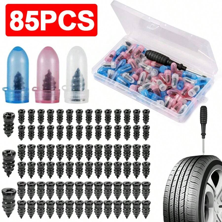 Tire Repair Screw In Rubber Plug Nail Car Tyre Puncture Repair Kit Off-Road - Multicolor - View 1