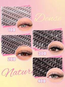 800 kępek dużej pojemności DIY D-Curler Książka rzęs, zestaw do przedłużania rzęs Super Curler, odpowiedni do makijażu oczu w wielu stylach dla początkujących, 10D-100D 10-16 mm, długość mieszana, naturalne, skupione, puszyste, gęste, styl mieszany, samoprzylepne, wielokrotnego użytku