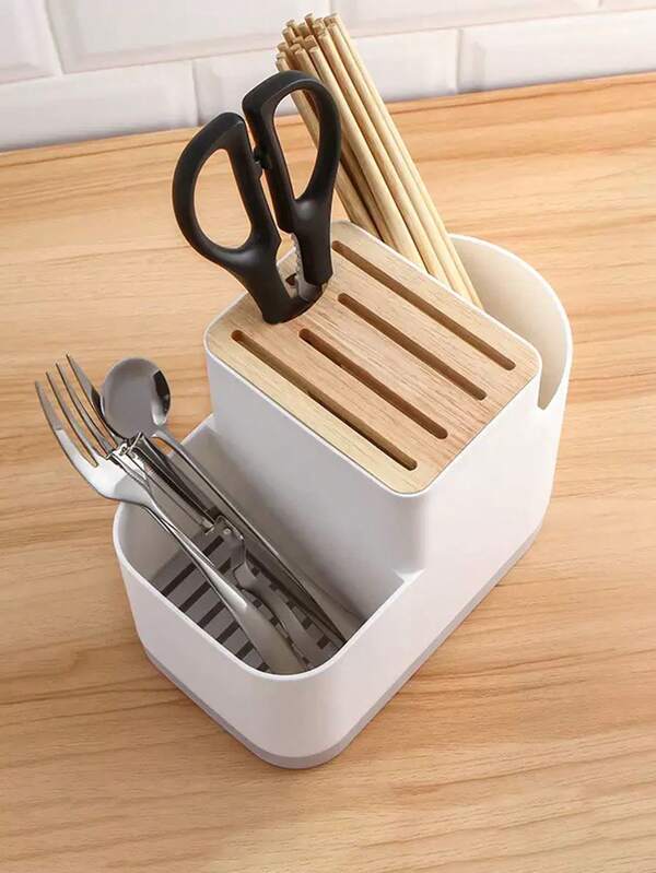 Multifunktionaler Küchenbesteck-Organizer-Ständer, Messer Gabel Essstäbchen Aufbewahrungsständer