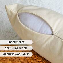 4 pièces Housses de coussin de Noël, 45 x 45 cm, avec fermeture éclair, design de Noël vintage, décoration de vacances de style ferme, convient pour le porche, le patio, le canapé, le sofa, le salon - (Inserts non inclus), Décoration de Noël