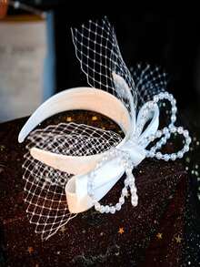 1pc Vintage Royal Style Synthetic Fiber Feather Headband, Elegant Impression For Brides, European And American Style Hairband Hair Hoop ,Head Piece Hair Accessories Head Accessories - Multicolor - View 8