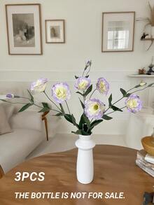 3PCS Artificial Flowers Balloon Flower Bouquet Silk Material Faux Flowers For Wedding Decoration, Valentine's Day, Birthday, Anniversary, Home Decor, Table Centerpiece, Bedroom & Bathroom Display, Desk Decoration, Autumn & Fall Season Floral Arrangement