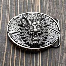 1 PC Fashionable Retro Personalized Belt Buckle, Fashionable Belt Buckle, Men's Belt Buckle Accessory - 龍頭 - 查看 6