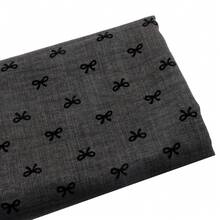 1 块预洗牛仔布，带植绒蝴蝶结印花 - 57 X19.68 英寸（145x50 厘米），非常适合 DIY 工艺品、钱包、包袋、派对装饰、桌布、礼品包装、靠垫和家具套 | 装饰蝴蝶结 | 手工面料 - 多色 - 查看 8