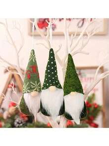 3pcs/Set Christmas Faceless Old Man, Christmas Gnome Hanging Decoration, Winter Home Decoration, Christmas Tree Decor Pendants, Christmas Party Favors Decoration, Perfect For Holiday Decor, Home, Office, And Window Display, Festivals Decor, Room Decor, Home Decor, Offices Decor, Theme Party Decor, Christmas Decor Christmas Decorations