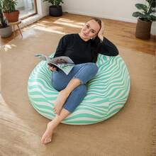大型充气懒人沙发椅，豆袋沙发，榻榻米客厅用品 - 彩色 - 查看 5