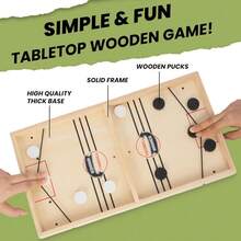 1pc Wooden Tabletop Peg Game, Interactive Peg Jumping Checkers Game - White - View 7