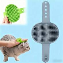 Dual-Sided Pet Grooming Glove&Bath Brush-Soft Silicone Cleaning Mitt For Dogs&Cats, Adjustable Loop Handle For Shedding Control, Hair Removal&Massage, Waterproof&Ergonomic Design For Easy Bathing At Home(1pc,Color Random) - 顏色隨機(1個) - 查看 1