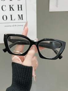 1 件/3 件 PC（聚碳酸酯）女士几何框架老花镜，Y2K 休闲日常时尚阅读和使用智能手机必备 - 白色 - 查看 3