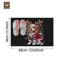 1 pieza /2 piezas Alfombra antideslizante para baño con estampado de perro, alfombra antideslizante de fibra súper, imitación de cachemir absorbente y de secado rápido, adecuada para puertas, baños, cocinas y otras ocasiones, lavable a máquina, antideslizante, decoración diaria, se puede regalar - Multicolor - Ver 14