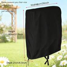 1 Pc Outdoor & Indoor Furniture Cover Chair Covers, Folding Patio Chair Covers All Weather, Dustproof Anti Middle Lounge Chair Cover