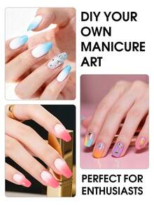 18pcs Gel Nail Polish Set, Includes UV Lamp, Pink, Green, Blue Gel Nail Polish, Base Coat, Top Coat, Manicure Tools, Suitable For Women DIY Home Salon, Christmas Gift - Multicolor - View 9