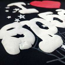 2025 New Style Fashion Unisex Spider Web Foam Print Hip Hop Loose Heavyweight Terry Hoodie - 黑色 - 查看 10
