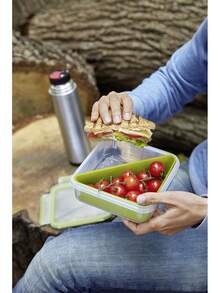 T-fal Master Seal To Go contenedor hermético para sandwich, apto para microondas y resistente al congelador, ideal para conservar, transportar y recalentar alimentos, K3100812 - 0.85 - Ver 2