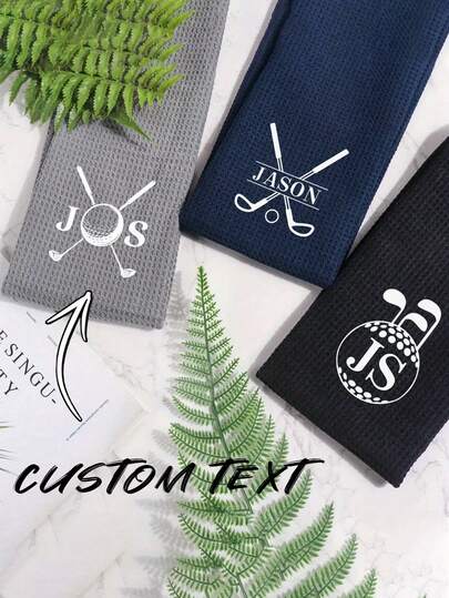 1/2/5/10pcs Personalized Golf Towels - Customized Letter Combination Golf Towels - Golf Gifts - Embroidered Golf Towels, Customized Sports Towels, Gifts For Him - Gifts For Dad - Golf Towel Logo