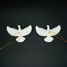 2/4/6/8 件《小鬼当家 2》复制品节日装饰品，和平雕像挂饰，圣诞礼物，生日礼物，毕业礼物，适用于各种节日装饰 - 白色 - 查看 10