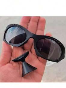 NC Otica Plantaris Unisex Sunglasses With Removable Nosepiece - Negro - Ver 4