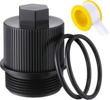 Dreyoo 1 Pack Filter Drain Plug With O-Ring, Raw Tape Compatible With Pentair 190030 Clean &Amp; Clear Plus, FNS Plus, And Quad D. E. Cartridge Pool And Spa Filters, Drain Cap Replacemen - 黑色 - 查看 1