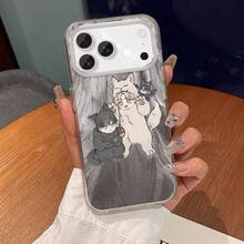 Funda para phone con diseño de orejas adorables. Fabricada con TPU y malla, resistente a caídas. Compatible con phone 17, 16, 15 y 14. 13, 12, 11 Pro Plus. - Colores mixtos 1 - Ver 3