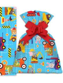 50 Metallic Gift Bags 25x35cm For Children - Construcción para bebés - Ver 2