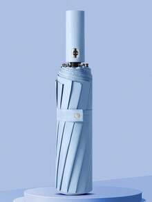 Automatic Folding Umbrella For Women & Men - Premium Windproof & Sun Protection Compact Travel Umbrella | Luxury Business Design With 24 Strong Ribs | Pink Umbrella (Sombrilla) For Heavy Rain & UV Shield, Perfect Portable Style - Multicolor - View 10