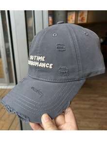 返校时尚男女情侣棒球帽，刺绣，做旧，街头风，超大宽檐，软帽冠，太阳帽， - 彩色 - 查看 16