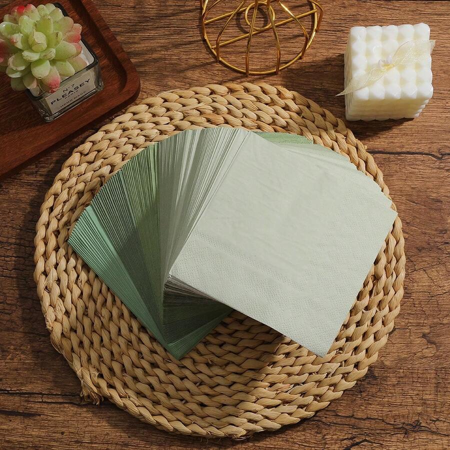 120 piezas, servilletas de fiesta elegantes y ligeras de lujo de colores variados, tamaño plegado de 4.92*4.92 pulgadas, adecuadas para bodas, cumpleaños, aniversarios, festivales de cosecha, Halloween, Navidad y otras celebraciones festivas, servilletas para decoración de cócteles o cafés