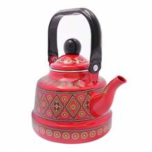 GDAE10 TaNeHaKi Emaille Wasserkocher Vintage 1.1 L Wasserkocher Induktion Emaille Teekessel Emaille Vintage Wasserkocher Induktion Retro Vintage Emaille Teekanne Rot Emaille Geschirr Tee Zimmer - Rot - Übersicht 11