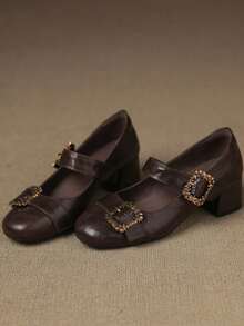 Tacones de aguja con punta afilada, con lazo de cristales brillantes, de tacón alto y suela deslizante, para mujer