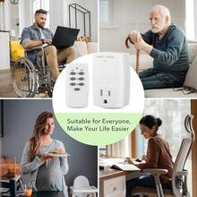 BN-LINK Enchufe con Control Remoto, Interruptor Inalámbrico para Luces y Electrodomésticos, Alcance 30m (5 Enchufes + 2 Controles) - 1-3 - Ver 5